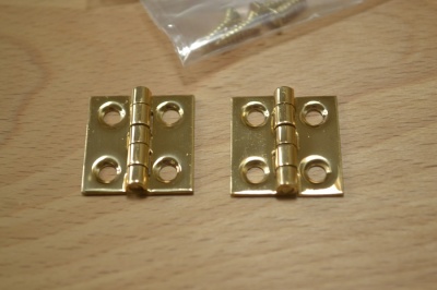 ¾'' Solid Polished Brass Hinges (pair)